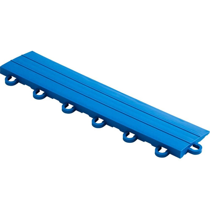 Swisstrax 2.75 in. x 12 in. Royal Blue Looped Polypropylene Ramp Edging for Diamondtrax Home Modular Flooring (10-Pack) HOME-DMD-RB-10LP