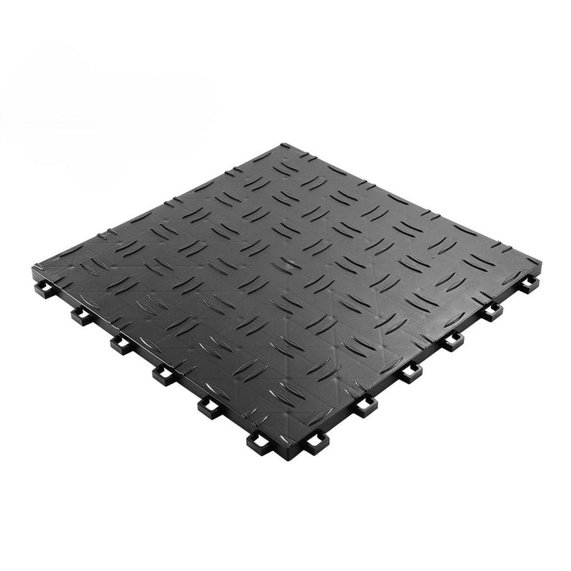 SKYSHALO 12 x 12 x 0.53 in. Garage Tiles, 50 Pack, Non-Slip Interlocking, Double-Sided Texture, for Garages and Shops CKDDHSJ501212XQF0V0-A0507