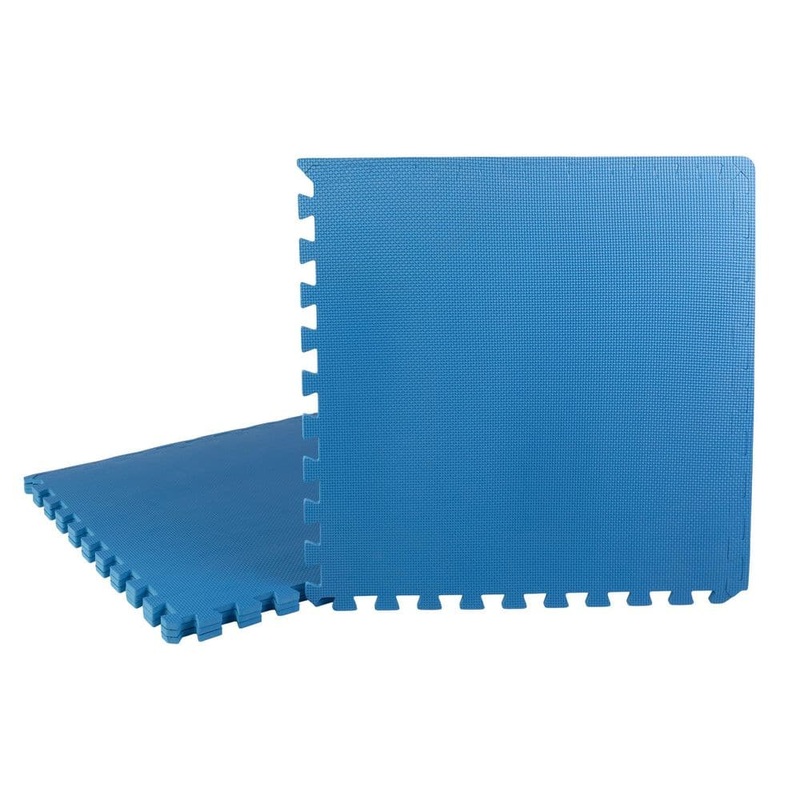 Stalwart Ultimate Comfort Blue 24 in. x 24 in. Foam Garage Floor (4-Pack) 75-6401