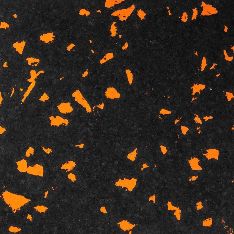 Survivor SportFloor Rubber Gym/Weight Room Flooring Orange 48 in. x 15 ft. 60 square foot Roll 8mm-0.3 in.Big Chip 01010801104-15