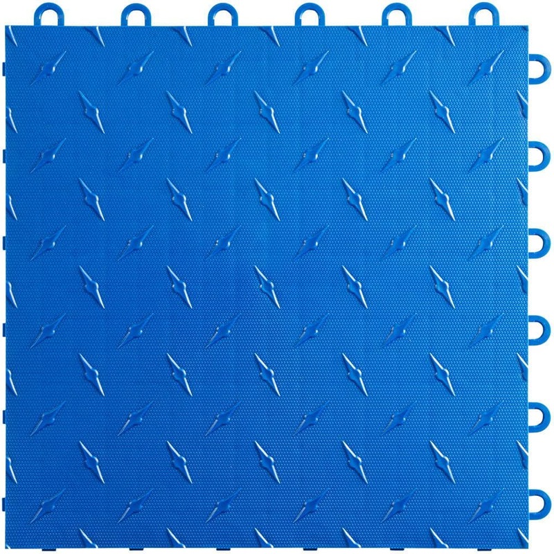 Swisstrax 12 in. W x 12 in. L Royal Blue Diamondtrax Home Modular Polypropylene Flooring (10-Tile/Pack) (10 sq. ft.) HOME-DMD-RB-10PK