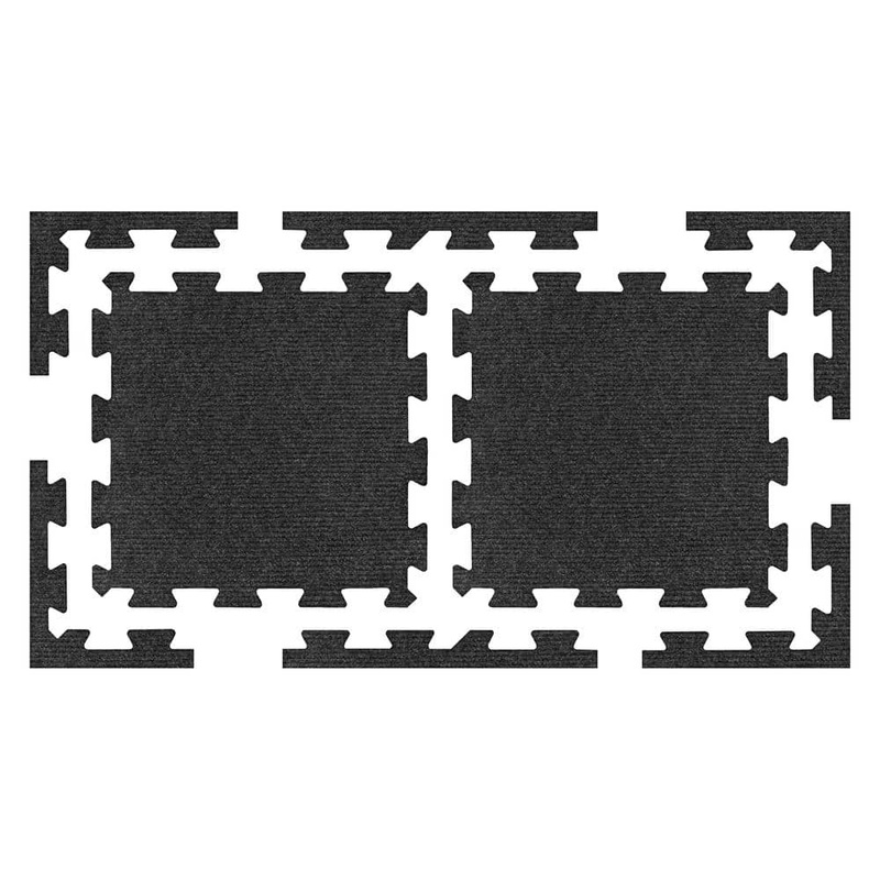 Apache Mills Onyx DIY Floor 18 in. W x 18 in. L x 0.30 in. Thick All Purpose Interlocking Tiles (8 Tiles/Case) 18.24 sq. ft. 60188600118×18