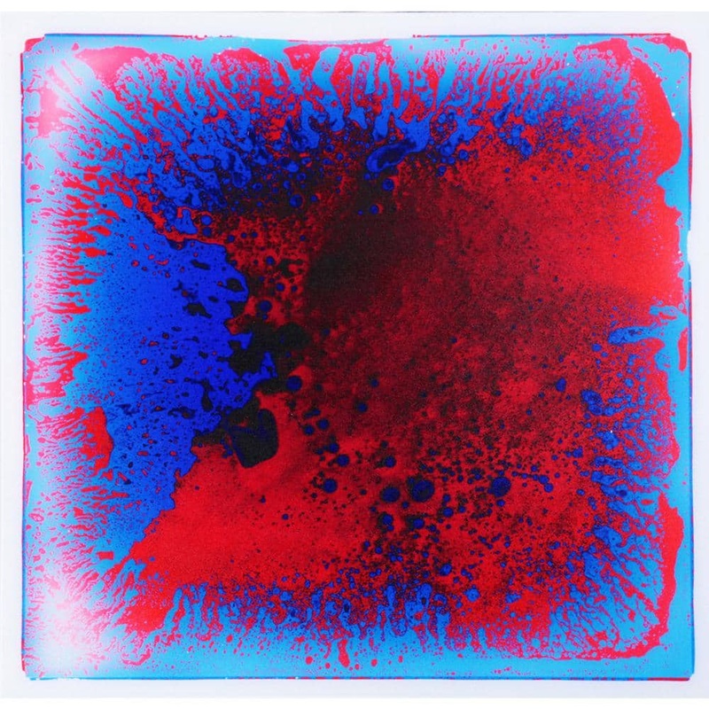 Unbranded Fancy Floor Tile Blue Red 19.7 in. x 19.7 in. Kids Room Liquid Encased Vinyl Sheet Floor Tile (2.7 sq. ft.) h11hd001