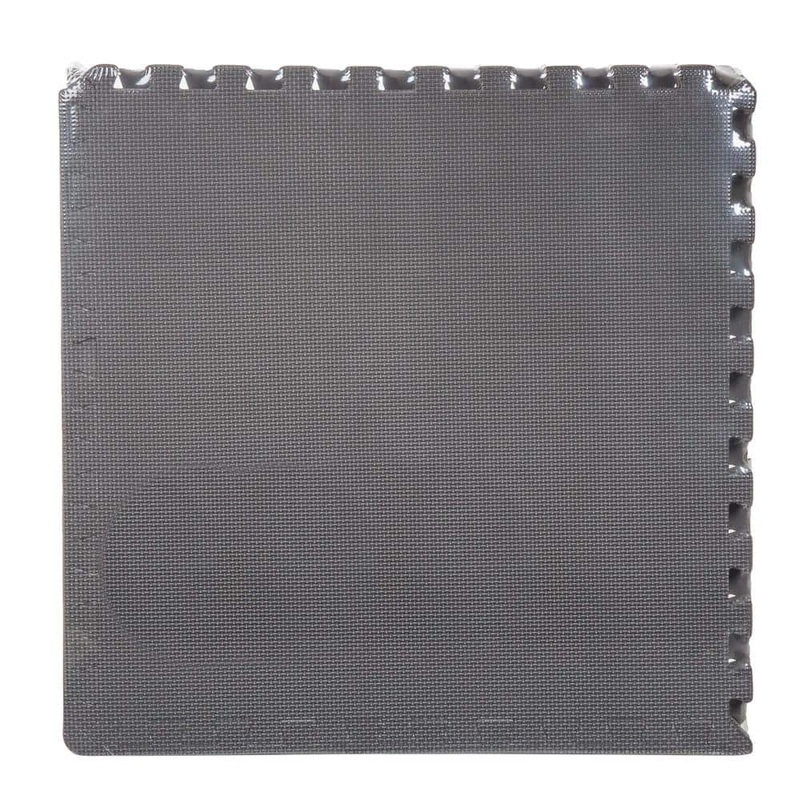 Unbranded Gray 24 in. W x 24 in. L x 0.5 in. T Foam Interlocking Floor Mat Tiles for Home Gym (24 sq. ft.) (6-Pack) 603868HZD
