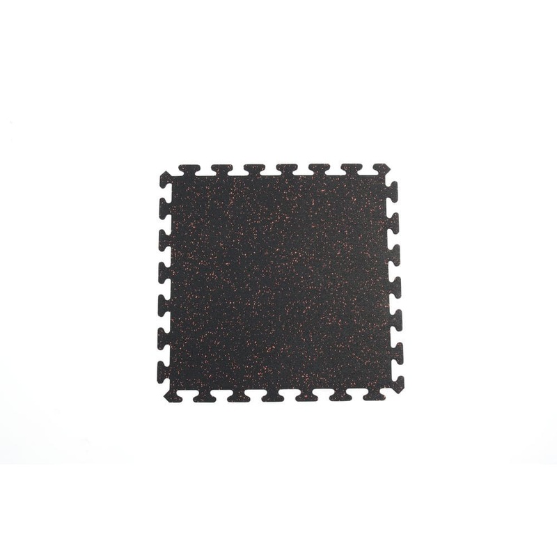 Unbranded Matter Surfaces Gym/Exercise Recycled Rubber Center Tiles Black w/Red 25in.x25in.x 0.3 Thick. 8-Tiles/Case, 32 sq. ft. EZFLEXCTRRD