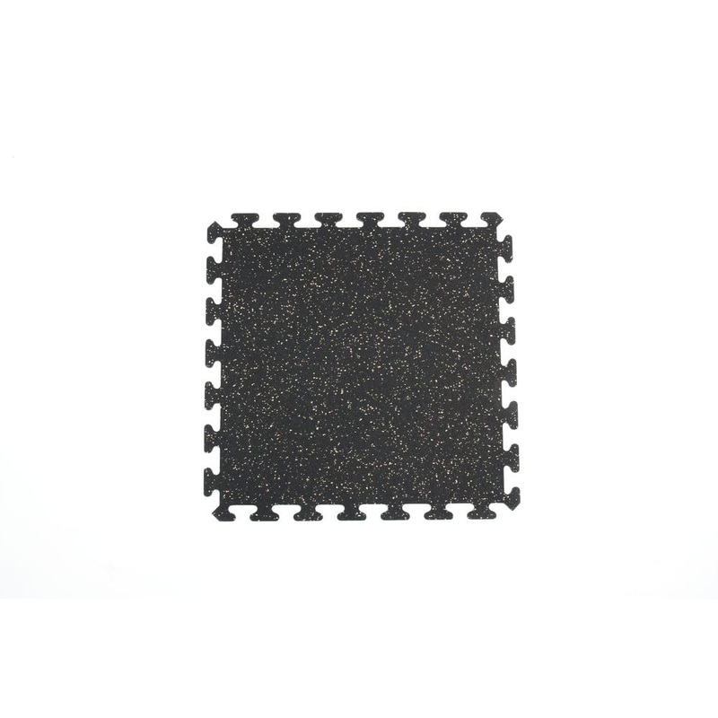 Unbranded Matter Surfaces Gym/Exercise Recycled Rubber Center Tiles Black w/Tan 25in.x 25in.x 0.3 Thick. 8-Tiles/Case, 32 sq. ft. EZFLEXCTRBT