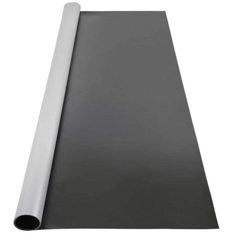 VEVOR Dance Floor 6.6 x 9.8 ft. Dance Floor Roll 0.06 in. Non-Slip Dance Flooring 64.68 sq ft Ballet Dance Floor,Grey/Black PVCDBHS2MX3M00001V0