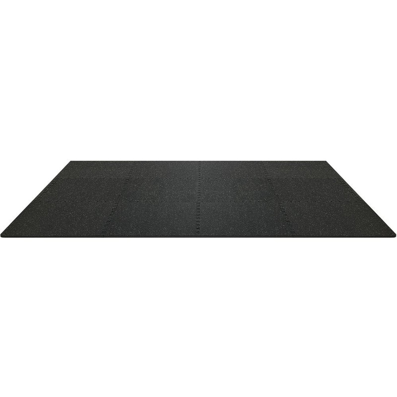 SKYSHALO 12 PCS 1/2 in. Thick Gym Floor Mats, 24 in. x 24 in. EVA Foam and Rubber Top Interlocking Tiles Floor Mats 48 sq. ft. HSXJDDHDHDBDDEEXWV0-0712