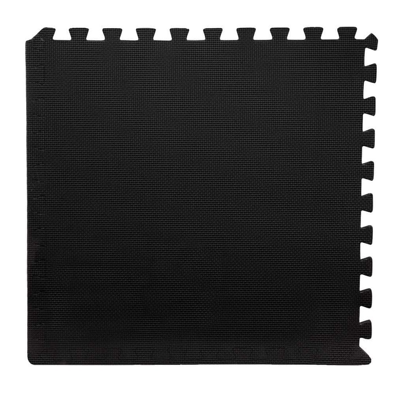 Stalwart Black 24 in. W x 24 in.L x 0.5 in. Thick – EVA Foam Tiles for Exercise/Gym Flooring Tiles (18 Tiles/ Pack ) (72 sq. ft.) 75-ST6001-3