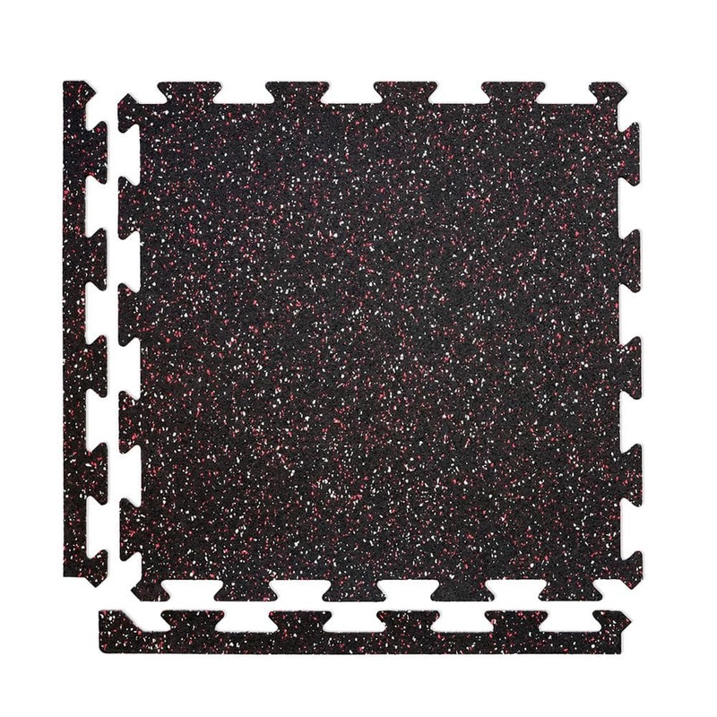 Survivor SportFloor Eco-Lock Cross-Training In-The-Zone 24 in. x 24 in. x 0.3 in. Rubber Gym Flooring Tiles (25.7 sq. ft.) (6-Pack) 01040804130