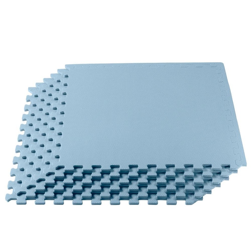 We Sell Mats Multipurpose 24 in.x24 in. 3/8 in. ThickEVA Foam ExerciseGym Flooring Tiles 6 pack 24 sq. ft. – Sky Blue 24SKY1-10M