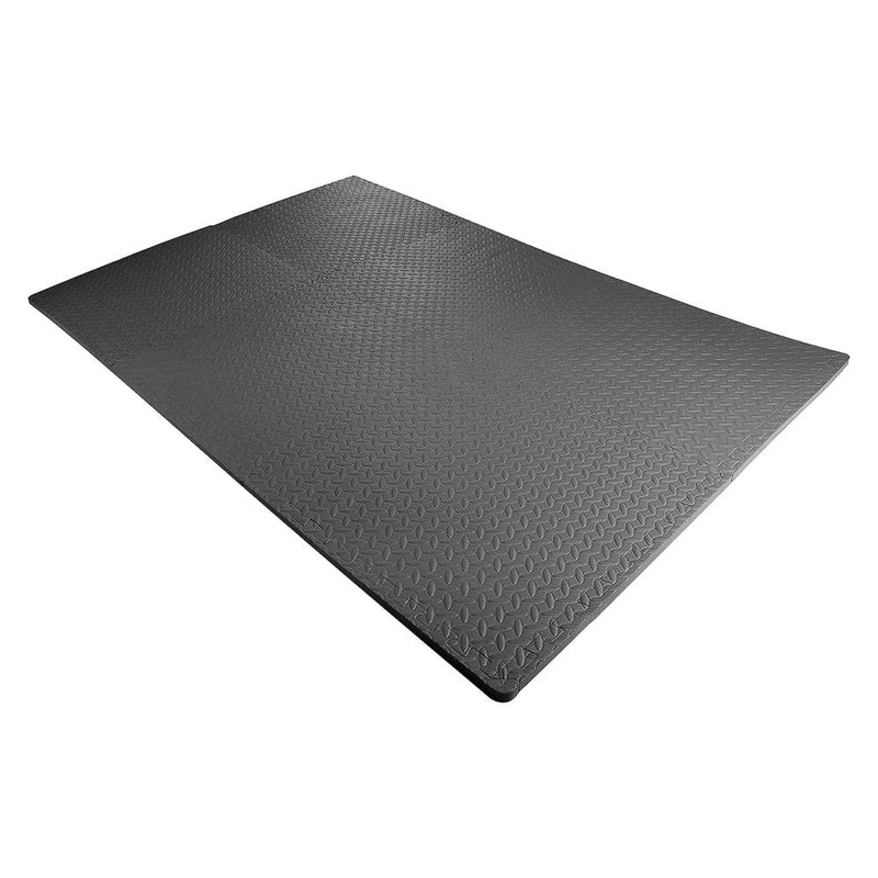 Unbranded Black 24 in. W x 24 in. L x 0.75 in. T EVA Interlocking Foam Gym Flooring Mat (6 Tiles/Pack) (24 sq. ft.) Mat-1012