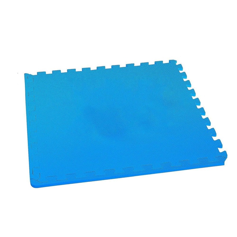 Unbranded Blue 24 in. W x 24 in. L x 1 in. T EVA Interlocking Foam Gym Flooring Mat (6 Tiles/Pack) (24 sq. ft.) Mat-1016