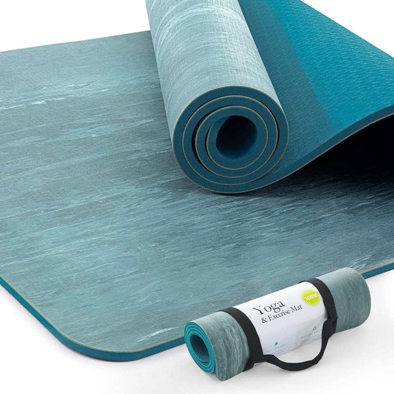 Unbranded Pagoda Blue 24 in. W x 72 in. L x 0.39 in. T Natural Rubber Gym Flooring Mat (12 sq. ft. ) HD57DAMat03