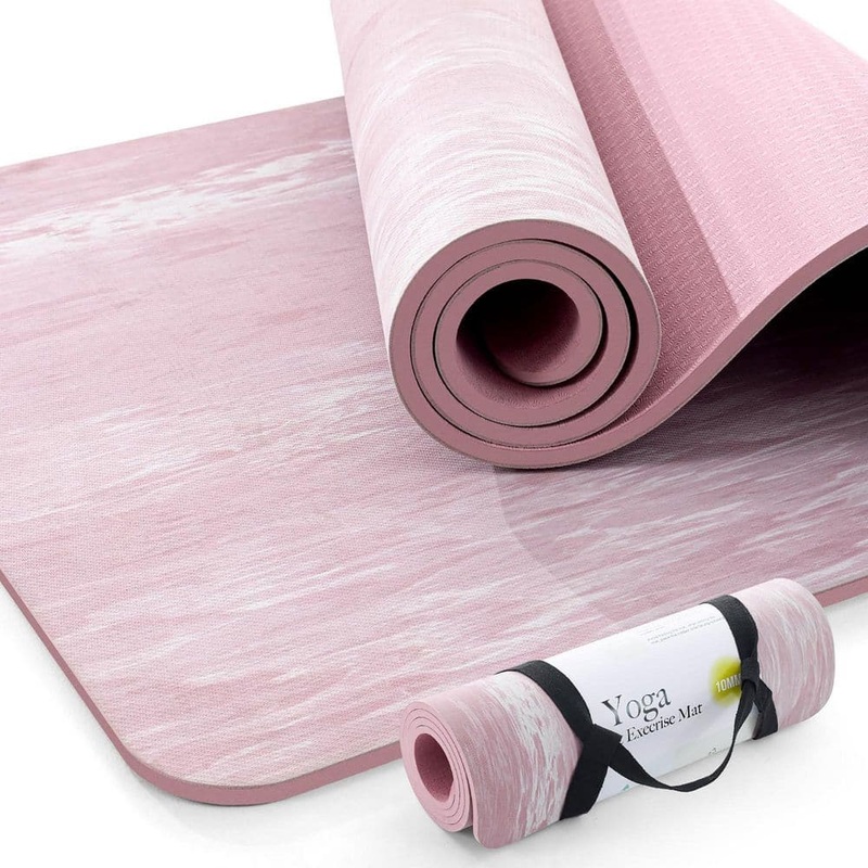 Unbranded Parfait Pink 24 in. W x 72 in. L x 0.39 in. T Natural Rubber Gym Flooring Mat (12 sq. ft. ) HD57DAMat04