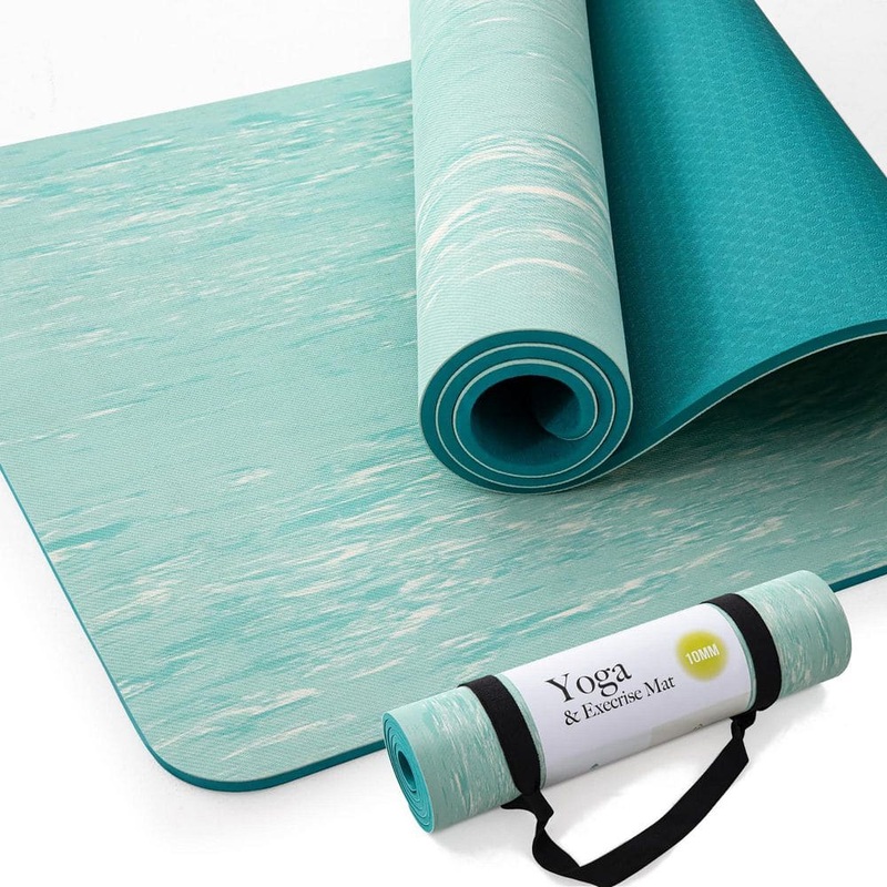 Unbranded Tiffany Blue 24 in. W x 72 in. L x 0.39 in. T Natural Rubber Gym Flooring Mat (12 sq. ft. ) HD57DAMat06