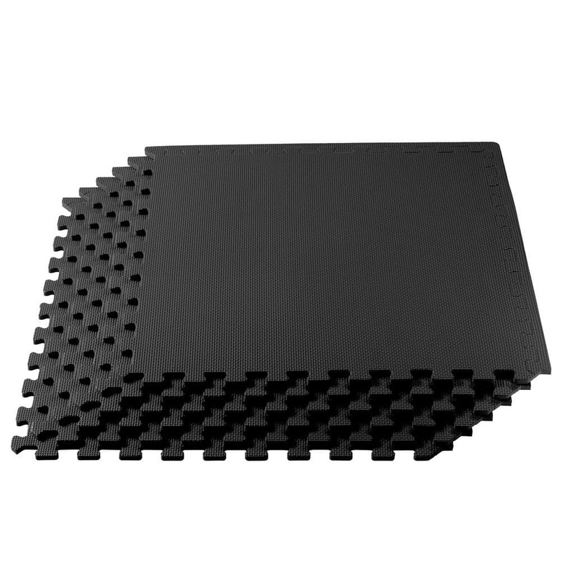 We Sell Mats Black 24 in. W x 24 in. L x 1/2 in. Thick Multipurpose EVA Foam Exercise/Gym Tiles (6 Tiles/Pack) (24 sq. ft.) D24BK1-13M