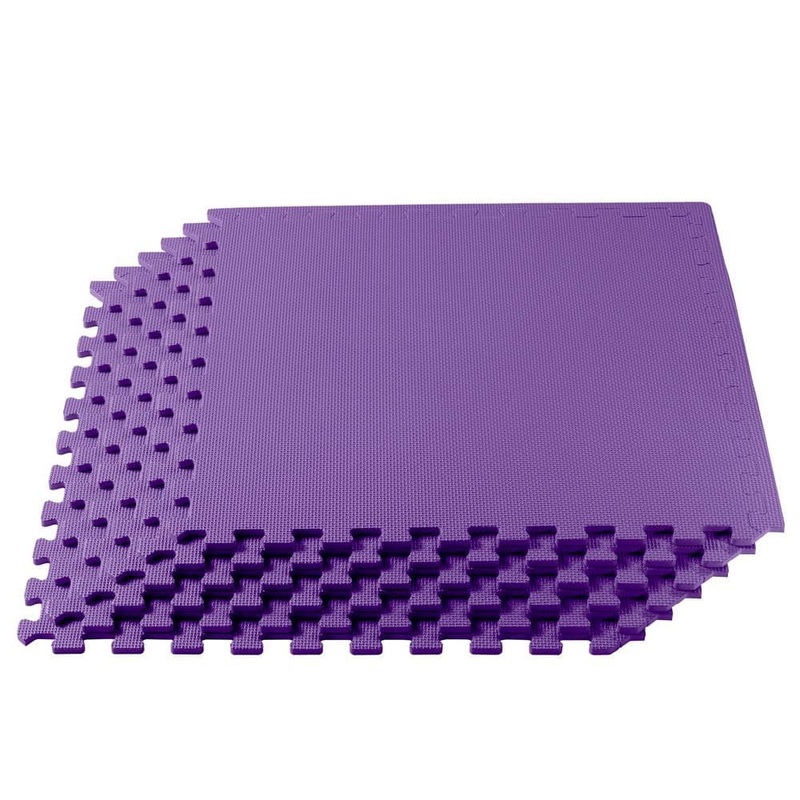 We Sell Mats Purple 24 in. W x 24 in. L x 1/2 in. Thick Multipurpose EVA Foam Exercise/Gym Tiles (12 tiles/pack) (48 sq. ft.) D24PR2-13M