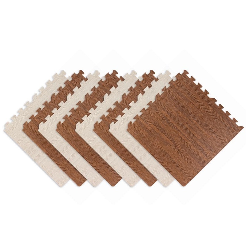 Wellco 24 in. x 24 in. x 0.47 in. Multi-Colored Puzzle EVA Interlocking Foam Floor Mat 32 sq ft. (8-Tiles Per Case) PMWWD8P