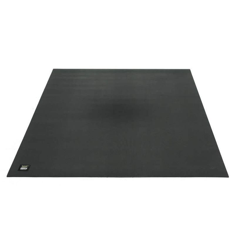 WF ATHLETIC SUPPLY Black 48 in. W x 72 in. L x 7mm T Large Premium Vinyl Gym Flooring Mat Heavy-Duty Workout Mat Covers 24 sq. ft. MTWF-0764-BK