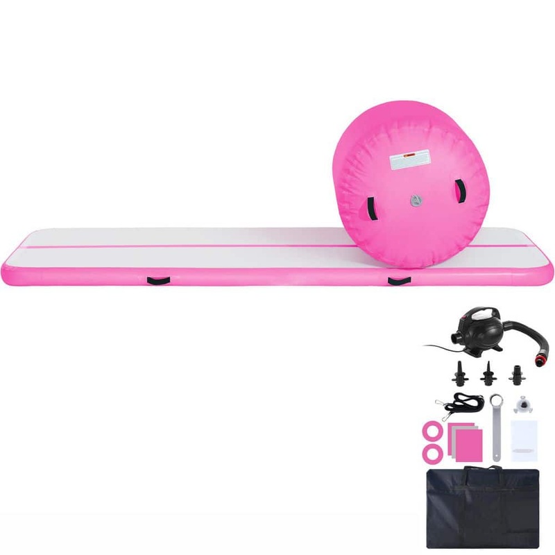 SKYSHALO Inflatable Gymnastics Air Mat Set, 2 PCS Tumbling Mat, Pink, 118.11 in. L 39.76 in. W 32.34 sq.ft. 101.6 mm Thickness ZHKKFQDFS10FPOJOFV1-250424