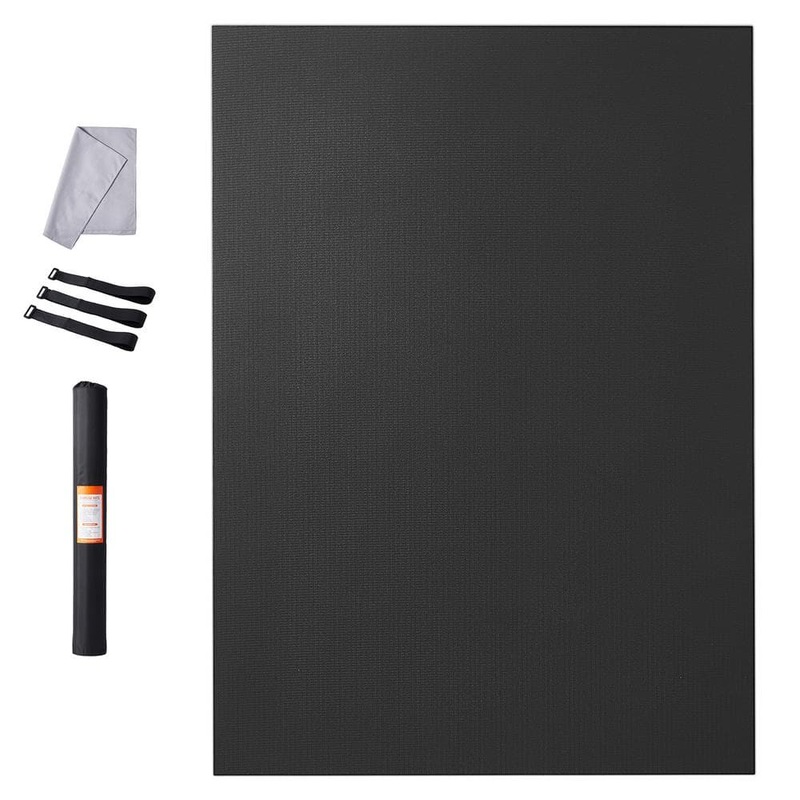 VEVOR Exercise Mat Black 60 in. W x 84 in. L 0.28 in. T Rubber Yoga Mat Gym Flooring Mat (35 sq. ft.) DXYJD5YC7YC0J4PNRV0