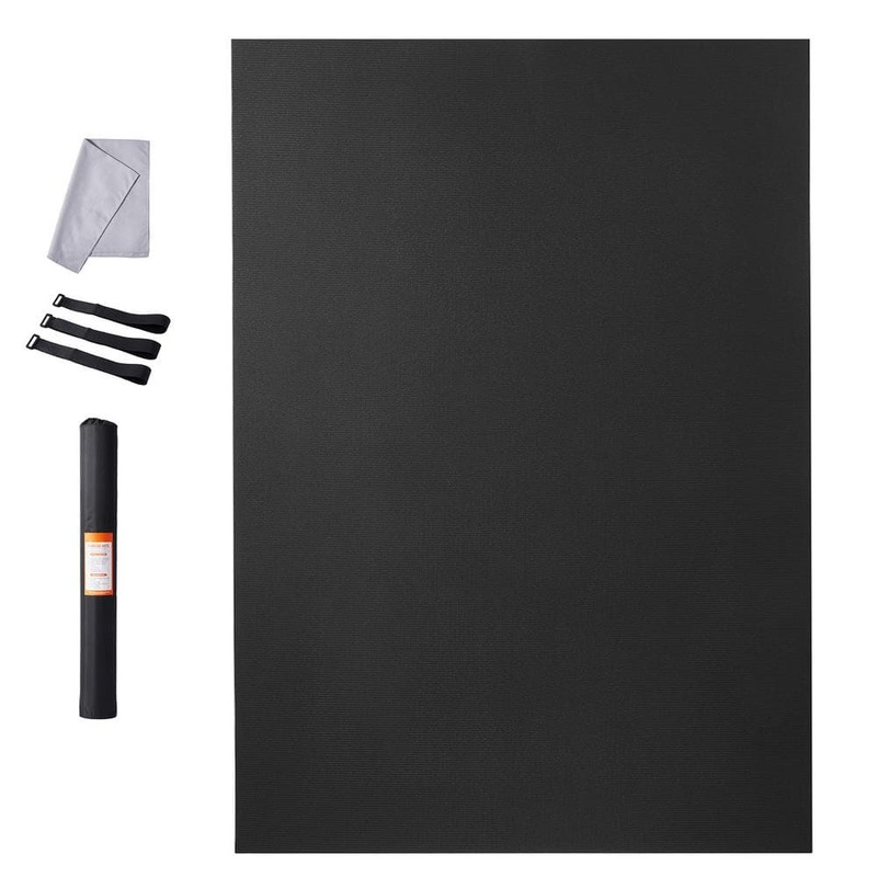 VEVOR Exercise Mat Black 72 in. W x 96 in. L 0.28 in. T Rubber Yoga Mat Gym Flooring Mat (48 sq. ft.) DXYJD6YC8YC0B74WBV0