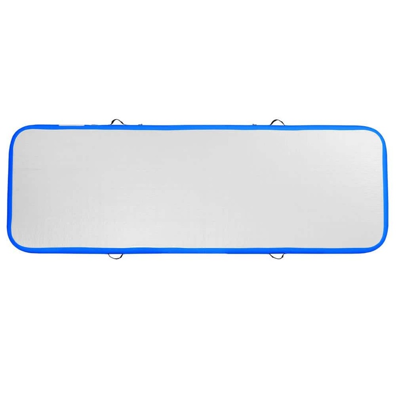 VEVOR Gymnastics Air Mat 118.1 in. L x 39.6 in. x W 4 in. Thickness 32.34 sq. ft. Inflatable Gymnastics Tumbling Mat Blue ZFXKKFQD10FTTCUSCV1