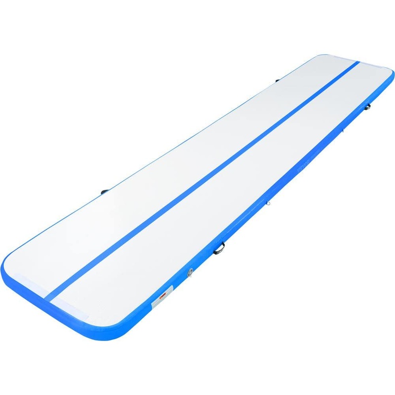 VEVOR Gymnastics Air Mat 196.1 in. L x 39.8 in. x W 4 in. Thick 53.92 sq. ft. Inflatable Gymnastics Tumbling Mat Blue ZFXKKFQD16FTKBFEOV1