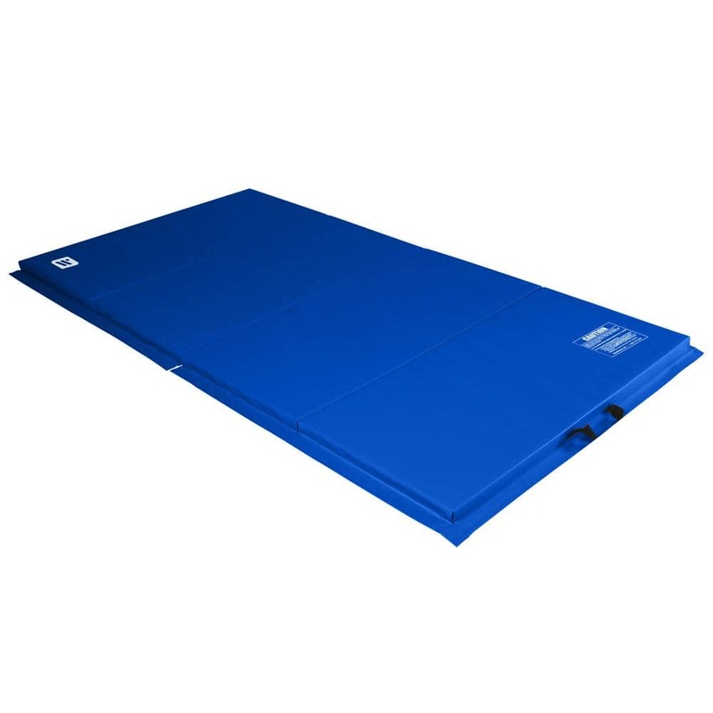 We Sell Mats Blue 48 in. W x 96 in. L x 2 in T Vinyl Personal Fitness and Exercise Gym Flooring Mat Gymnastics (32 sq. ft.) ECO4X8BL-50M