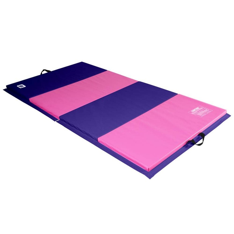 We Sell Mats Purple-Pink 48 in. W x 96 in. L x 2 in T Vinyl Personal Fitness and Exercise Gym Flooring Mat Gymnastics (32 sq. ft.) ECO4X8PRPK-50M