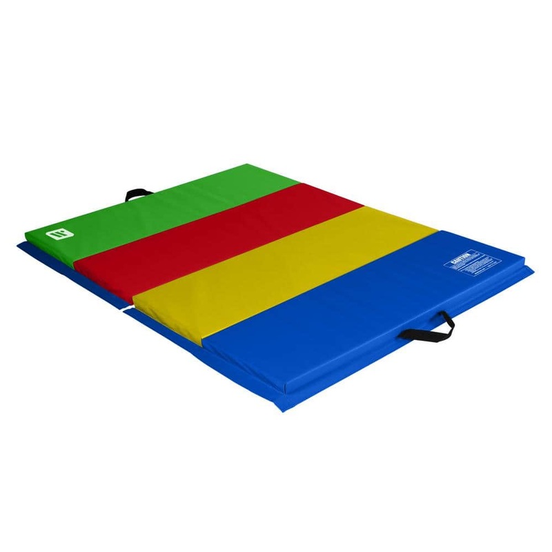 We Sell Mats Rainbow 48 in. W x 72 in. L x 2 in. T Personal Fitness and Exercise Gym Flooring Mat Tumbling and Gymnastics 24 sq. ft. ECO4X6MC-50M