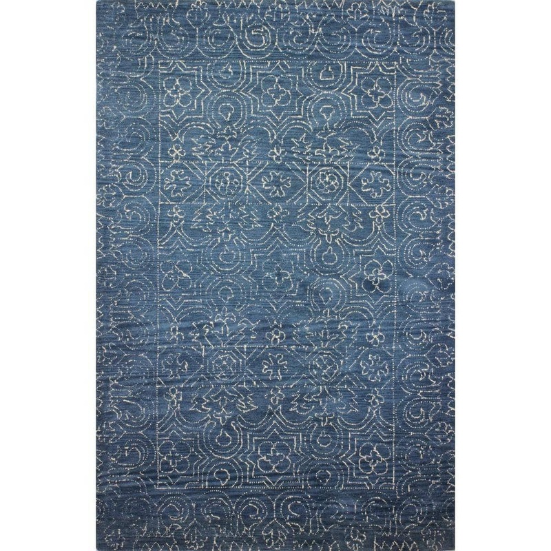 BASHIAN Venezia Azure 5 ft. x 8 ft. (5 ft. x 7 ft. 6 in.) Geometric Contemporary Area Rug 649652201122