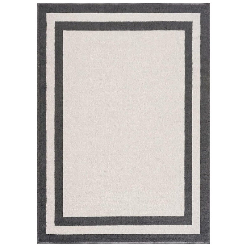 Unbranded Beige 5 ft. x 7 ft. Geometric Indoor Polypropylene Area Rug A46A1-rug-811