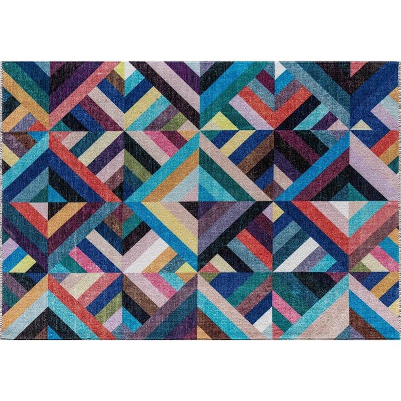 Unbranded Bright Side Abstract Modern Multicolor 7 ft. x 10 ft. Area Rug