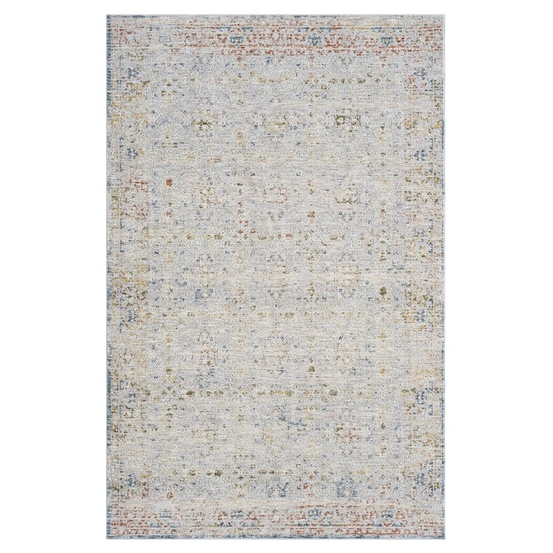 Unbranded Classic Light Gray/Blue 5 ft. x 8 ft. Traditional Bordered Indoor Area Rug 6416A8590D3048