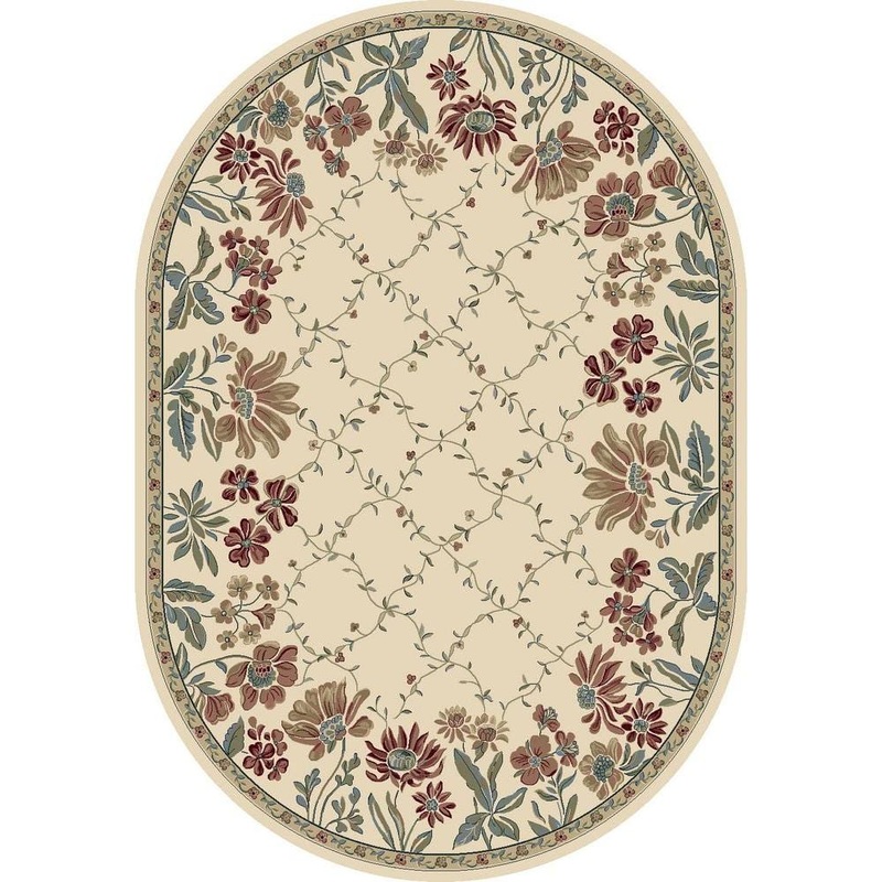 Unbranded Coughlin Ivory 5 ft. x 8 ft. Oval Indoor Area Rug 9172455440