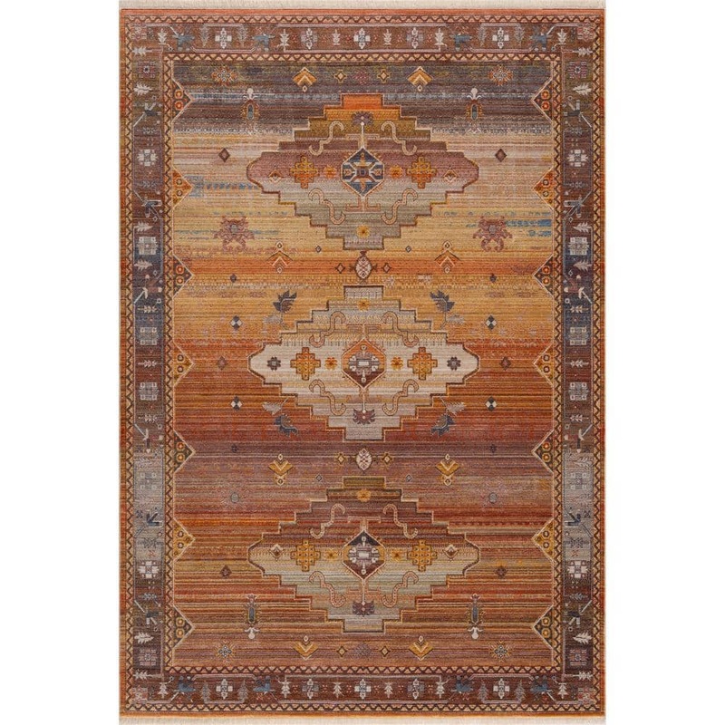 Unbranded Gia Southwestern Sierra Multi-color 8 ft. x 10 ft. Medallion Polyester Area Rug FRESH00057ASO79A0