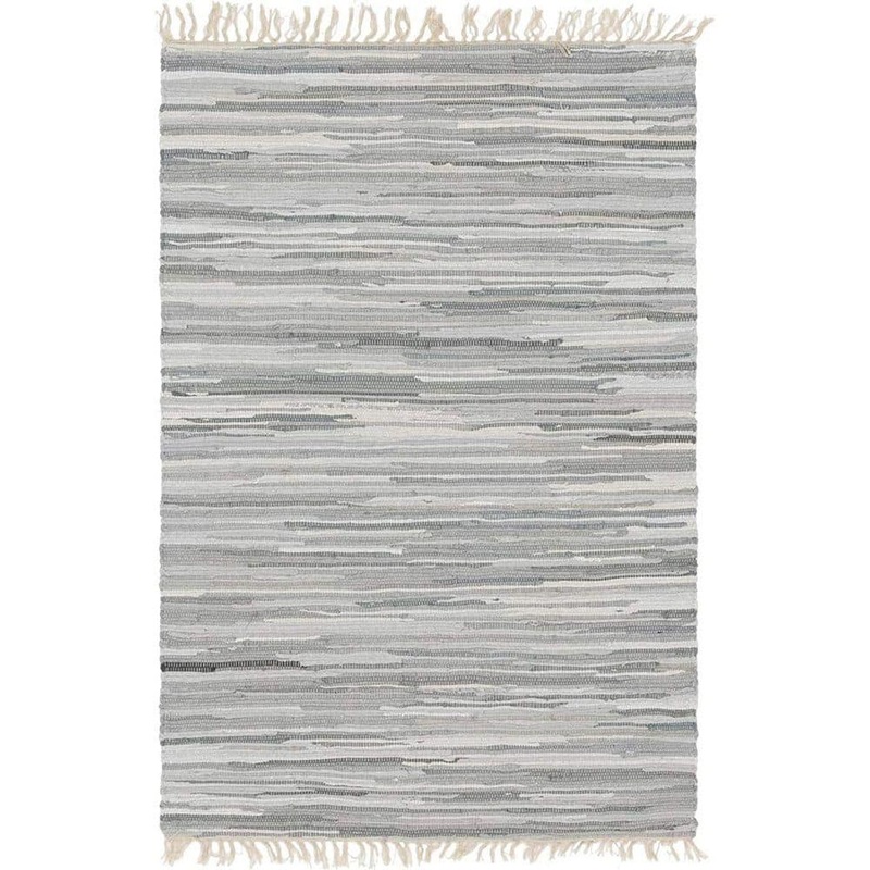 Unbranded Gray Polypropylene 4 ft. x 6 ft. Striped Indoor Area Rug A46A1-rug-1011