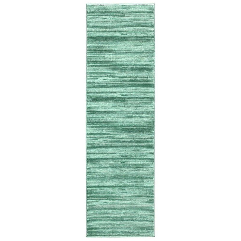 Unbranded Light Green Polypropylene 2 ft. 2 in. x 8 ft. Solid Color Indoor Runner Rug A46A1-rug-1104