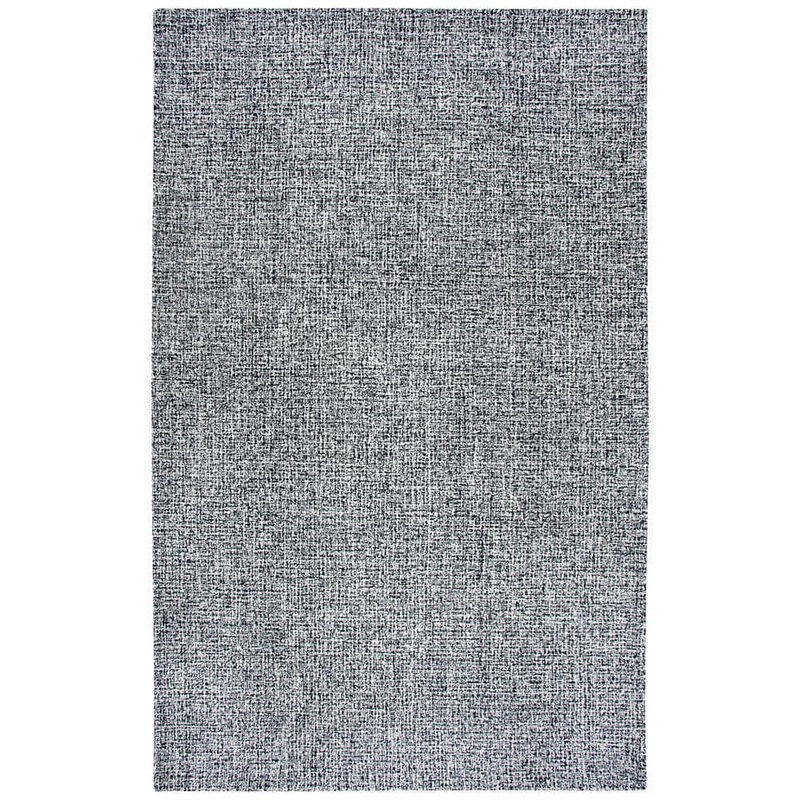 Unbranded London Collection Black/White 100% Wool 5 ft. x 8 ft. Hand-Tufted Tweed Area Rug LONLD100006370508