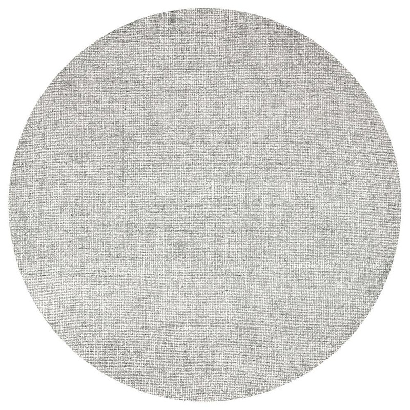 Unbranded London Collection Gray/Ivory 8 ft. Round Hand-Tufted Solid Area Rug LONLD1003333708RD