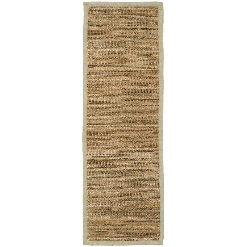 Unbranded Natural Jute and Chenille Brown 2 ft. 6 in. x 7 ft. 9 in.  Handwoven Area Rug 4890A8590D3048