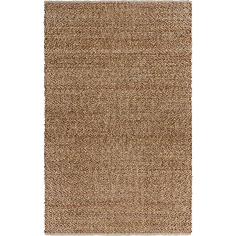 Unbranded Natural Jute Chevron Indoor Area Rug  7 ft. 9 in. x 9 ft. 9 in. Tan 4931A8590D3048