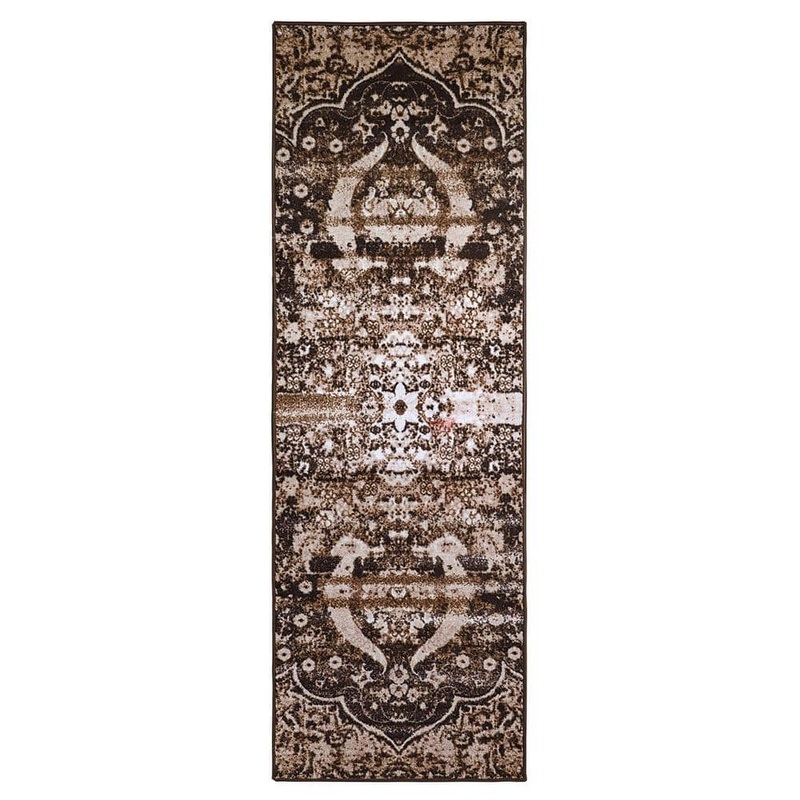 Unbranded Oswell Chocolate 2 ft. 7 in. x 8 ft. Bohemian Medallion Nylon Area Rug 2.6x8RUG-OSWELL-CH