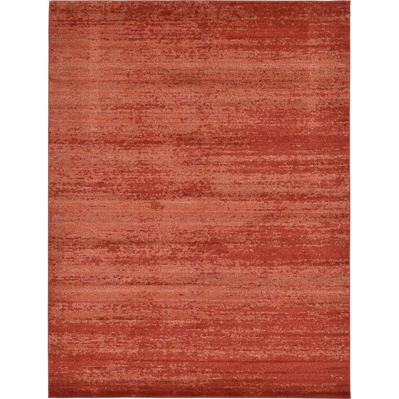 Unbranded Red Polypropylene 6 ft. x 9 ft. Solid Color Indoor Area Rug A46A1-rug-974