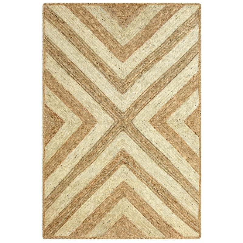 Abani Jute White 7.9 ft. x 10.2 ft. Geometric Jute Area Rug JUT100A-8