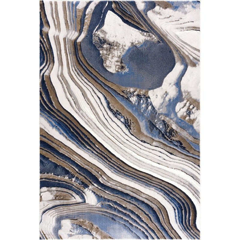 Abani Regal Grey/Blue Gold 4 ft. x 6 ft. Topography Inspired Area Rug REG150A-4