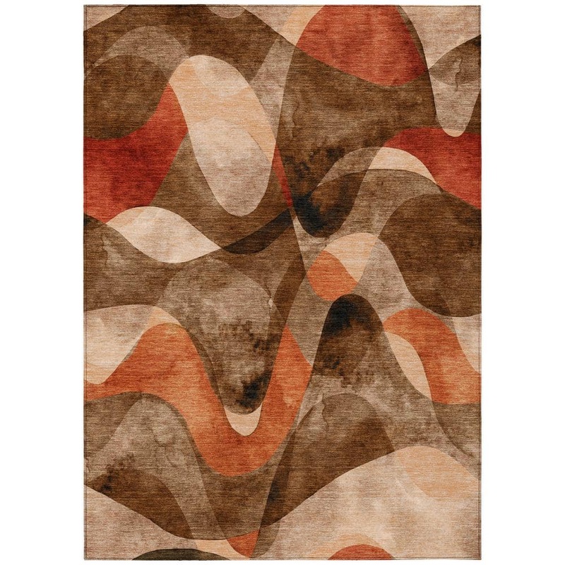 Addison Rugs Chantille ACN536 Chocolate 10 ft. x 14 ft. Machine Washable Indoor/Outdoor Geometric Area Rug ACN536CH10X14