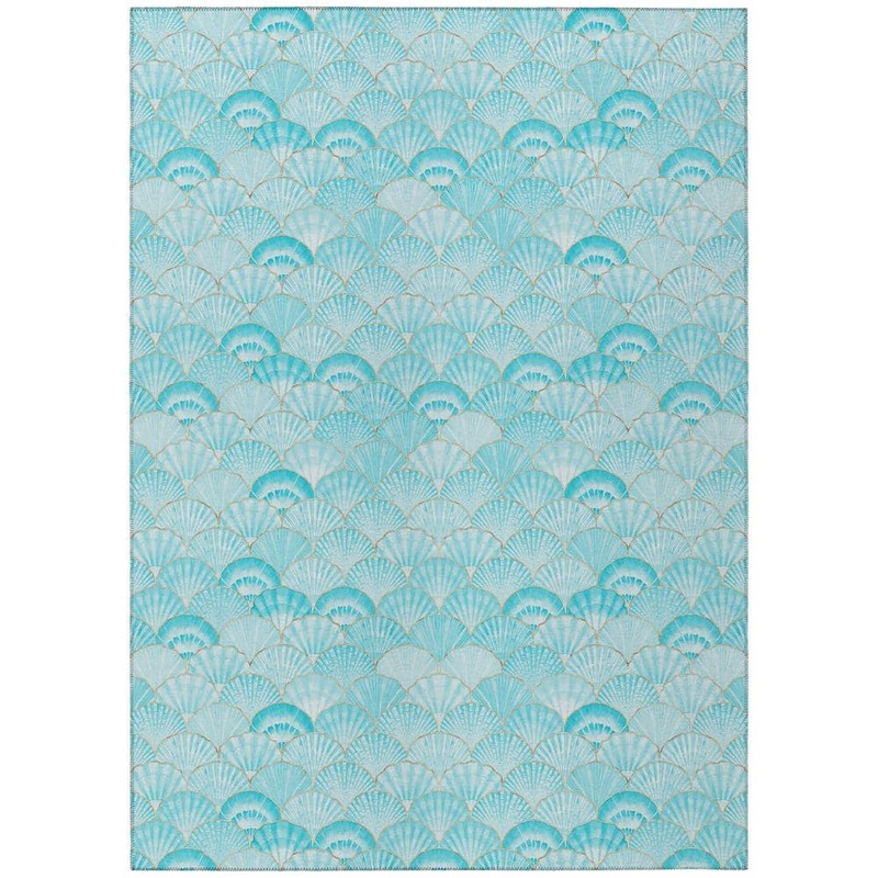 Addison Rugs Surfside Blue 10 ft. x 14 ft. Geometric Indoor/Outdoor Area Rug ASR32AQ10X14